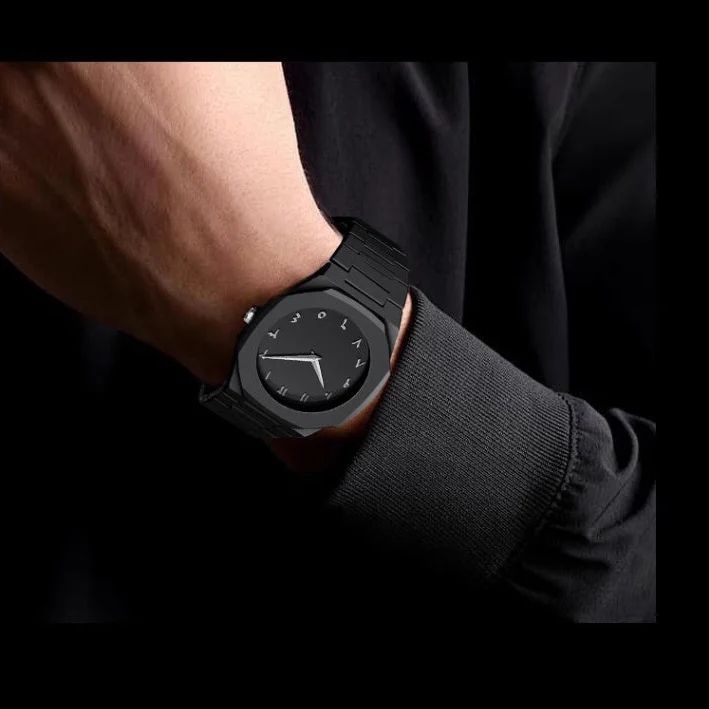 Full Black Aura Quartz Watch – Luxry Design, , Premium Quality & Finish – Best Quality Analog Watch For Boys – Watch For Men | Full Black Color Watch (with Random Box)